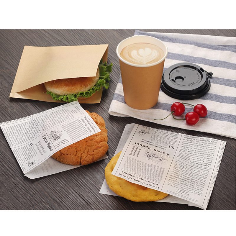Sac sandwich en papier Sac marron pour emballage alimentaire