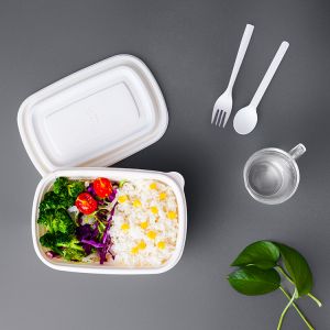 boîte à lunch pliable micro-ondes hermétique à 3 compartiments récipient alimentaire en plastique