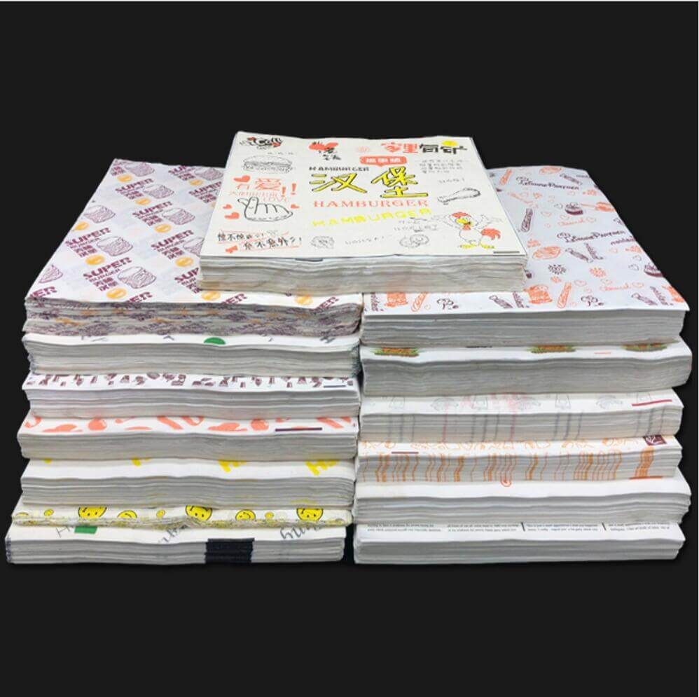 Feuilles d’emballage Papier de qualité alimentaire résistant à la graisse personnalisé