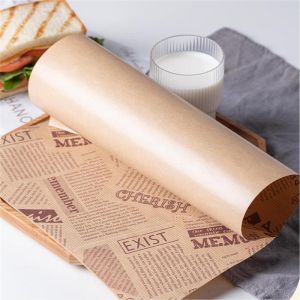 Waxed Burger Deli Takeaway Papier d’emballage de qualité alimentaire
