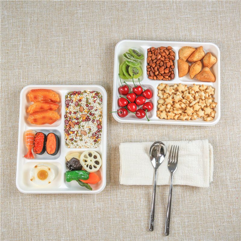 boîtes à emporter éco produits compostables canne à sucre à clapet contenants alimentaires écologiques contenant à emporter de canne à sucre