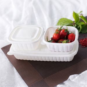 Conteneurs de stockage écologiques Boîte à lunch biodégradable Pour aliments Emballage Ecoware