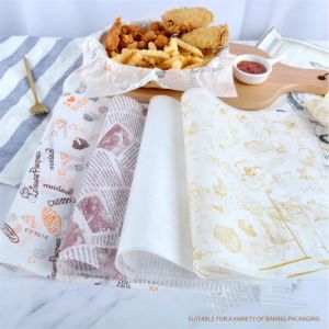 Emballage japonais Wrap Burger Wax Fast Food Tray Sheet