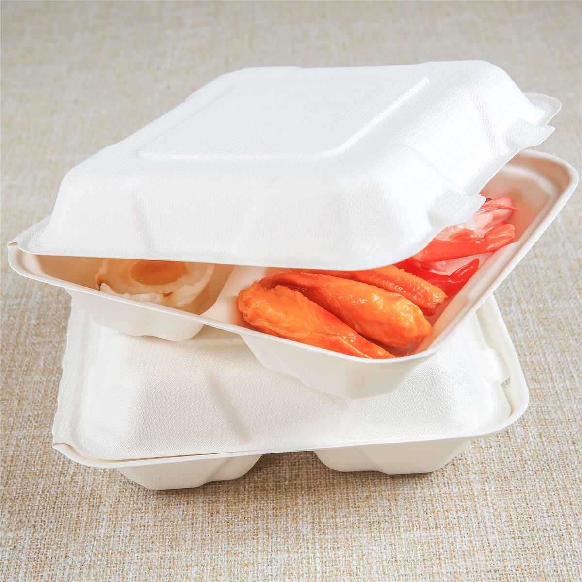Usine de plateau de repas en canne à sucre jetable en plastique Pp 1000Ml American Square Food Container Fournisseur Dîner Et Boîte À Lunch