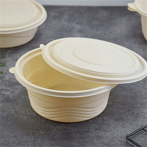 Bols à ramen jetables Bol à soupe à l’amidon de maïs Salade en plastique