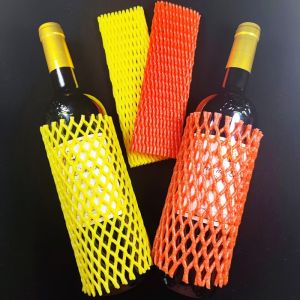 Chaussettes en plastique de maille pour la protection des bouteilles Epe mousse protège-fleurs filet
