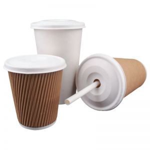 D?me 4 oz 6 oz 8 oz 12 oz 16 oz Double paroi W couvercle Biodégradable 90mm couvercle en papier pour gobelets à café
