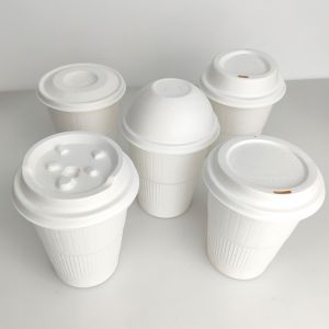 Couvercle chaud compostable jetable café gobelet couvercle de gros jetable tasses