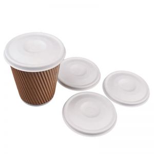Couvercle de bagasse réutilisable Couvercle de tasse écologique de café Couvercle étanche de boisson personnalisé