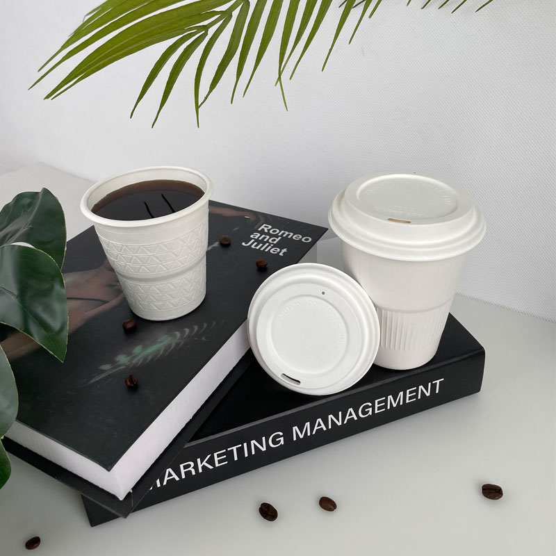 Couvercle sans d?me en plastique Biograded Cup Couvercle Meilleure qualité jetable respectueux de l'environnement Couvercle