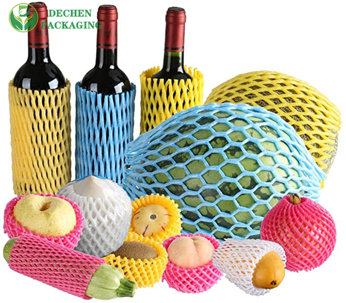 Filet à vin mousse de bouteille multicolore mousse de polystyrène mousse filet d'emballage de fruits et légumes