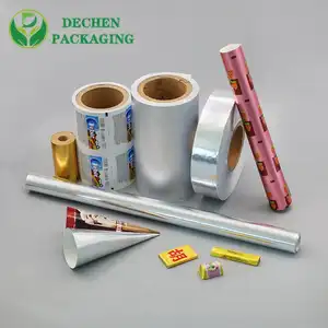 Papier laminé en aluminium pour beurre, Chips, alcool, épices, chewing - gum, crème glacée, emballage conique