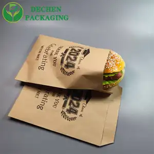 Takeway sac en papier personnalisable sac en papier alimentaire sac à dos alimentaire